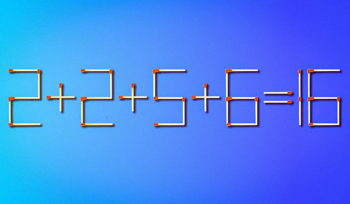 Basta spostare un solo fiammifero per correggere l'errore: un rompicapo impegnativo