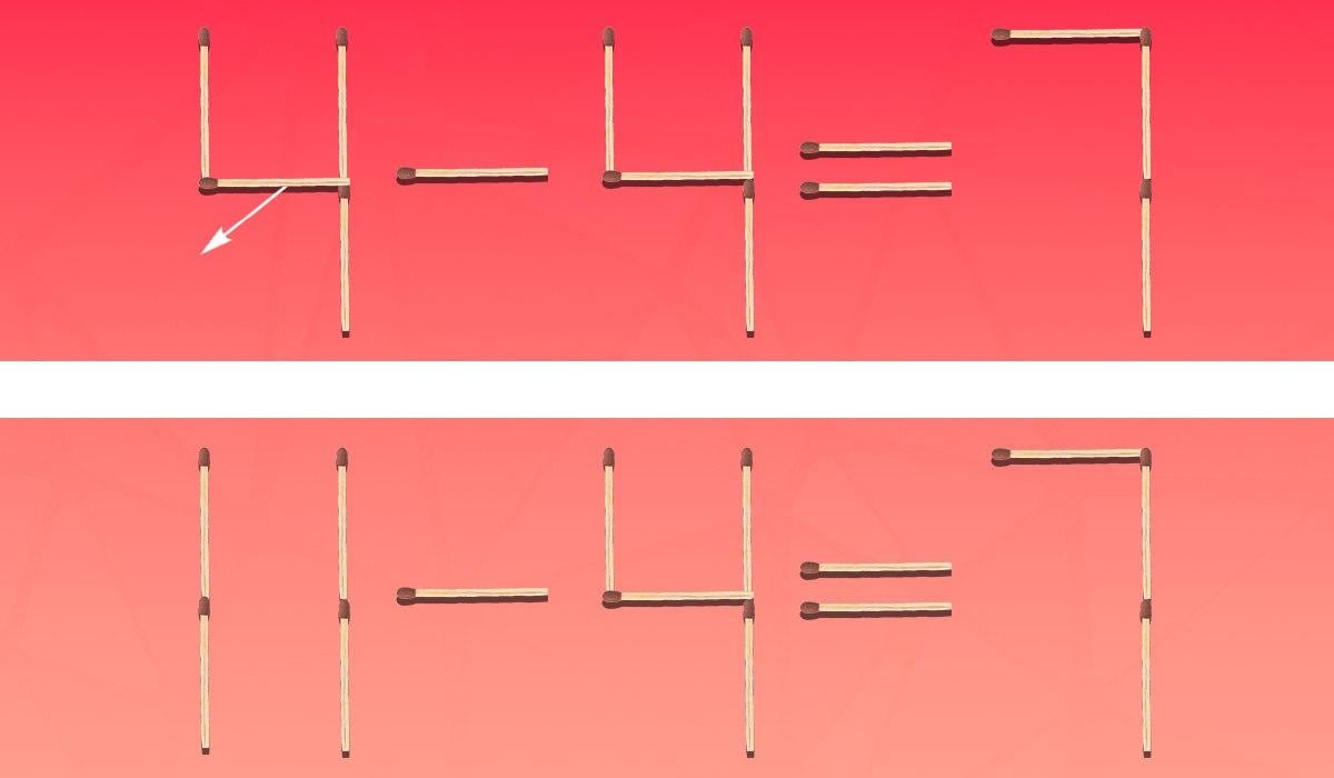 Enigma matematico: bisogna trascinare un solo fiammifero