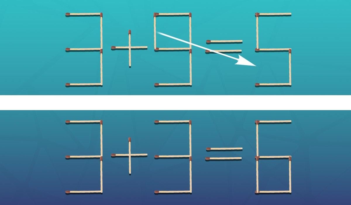 Qe fiammifero deve essere spostato per rendere corretta l'uglianza: un rompicapo per geni