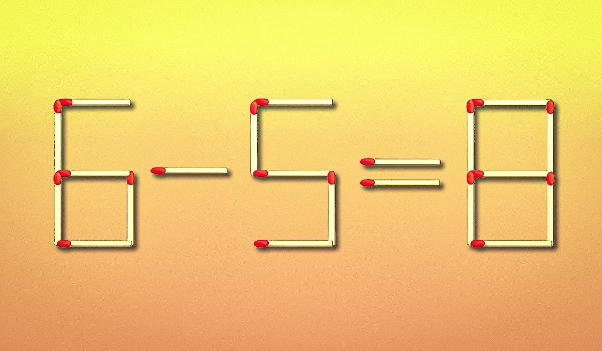 Spostare un solo fiammifero in 10 secondi: un test di intelligenza